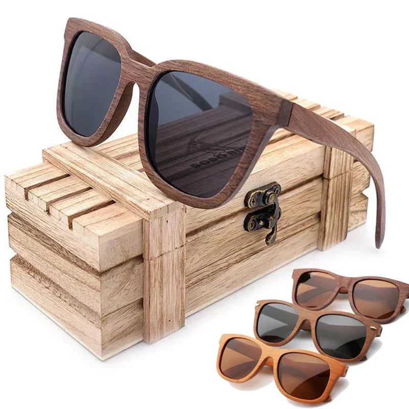 2024 Wood Bamboo Sunglasses for Men Women Classic Fashion Vintage Driving Sun Glasses Boy Black Fishing Eyewear UV400 Eyeglasses