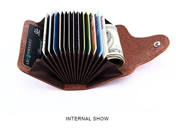 Real Leather Credit Card Holder Men Wallet Small Pouch Money Bag Big Capacity Cardholder Case Genuine Leather Wallets Pochette