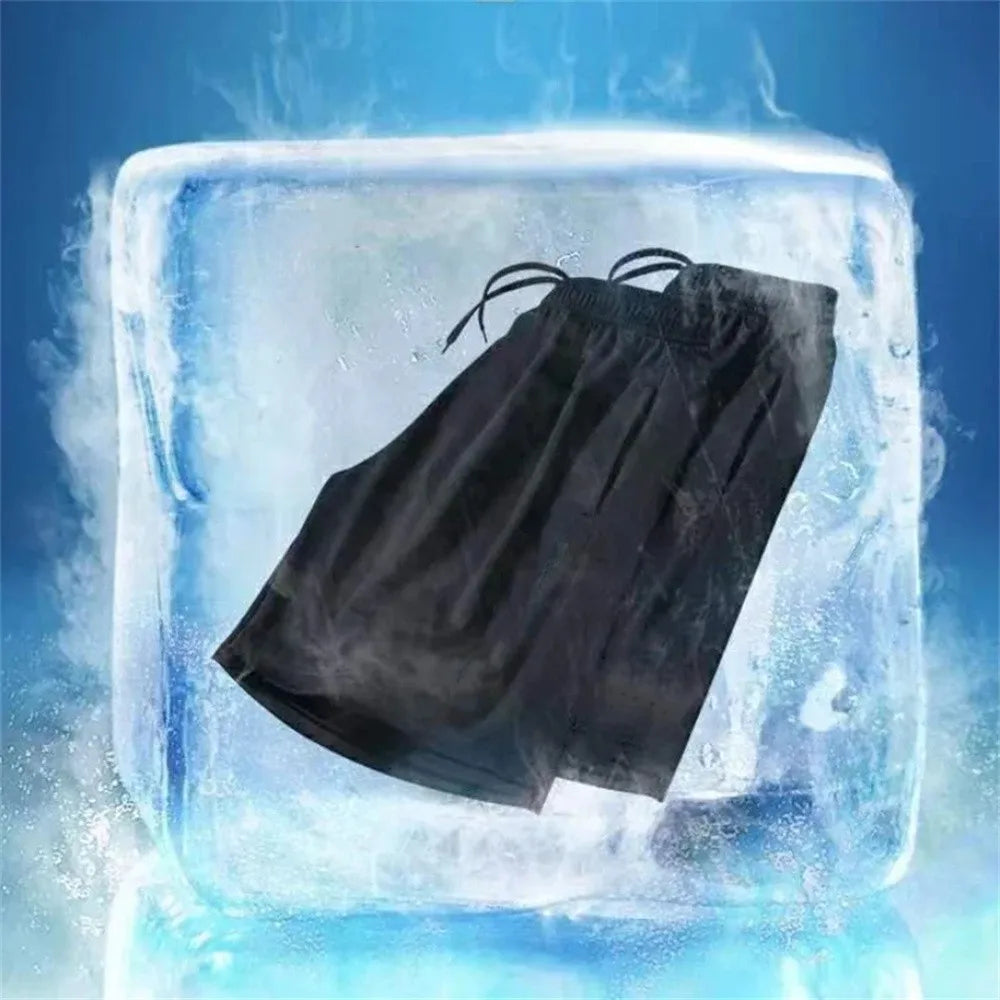 Men's Summer Cool Shorts Plus Size Sweatpants Casual Loose Running Basketball Sport Gym Fitness Training Workout Bottom Shorts