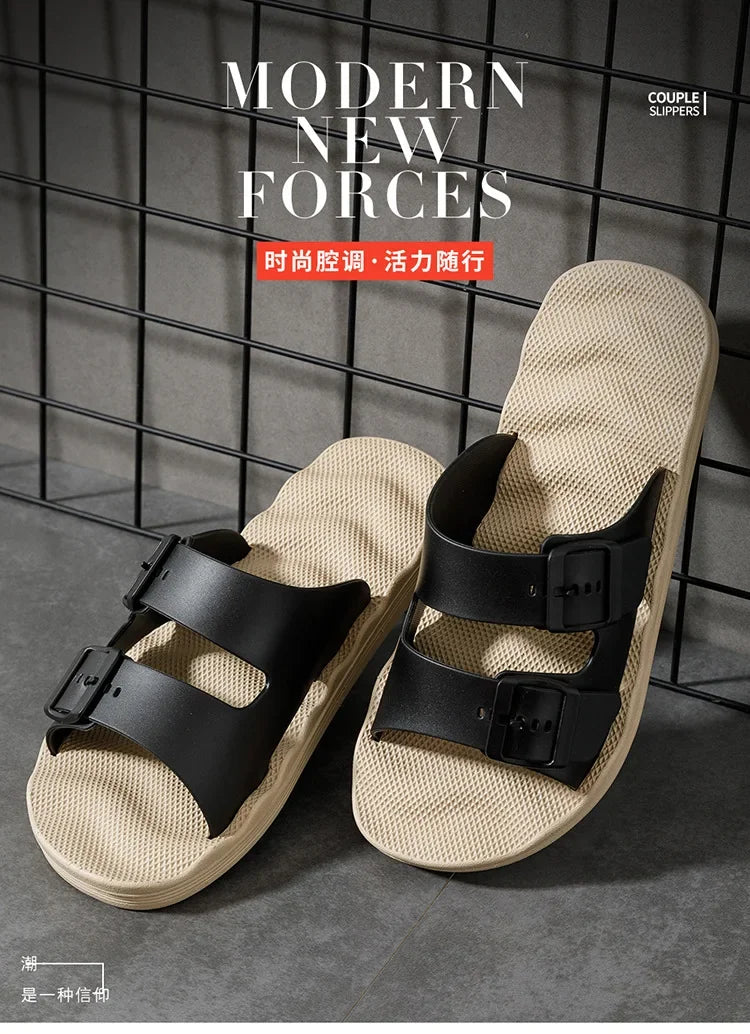 Slippers for Men In Summer Outdoor Wear Home Use Couples Indoor Soft Soles Bathrooms Non-skid Extra Large 4849 Sandals Slippers
