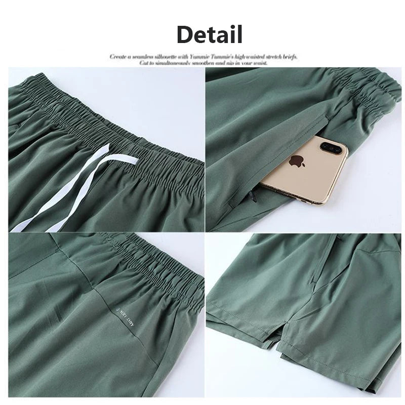 Men's Running Shorts Fitness Training Sportswear Quick Dry Summer Beach Bottom Workout Jogging Short Pants Men Sport Gym Shorts