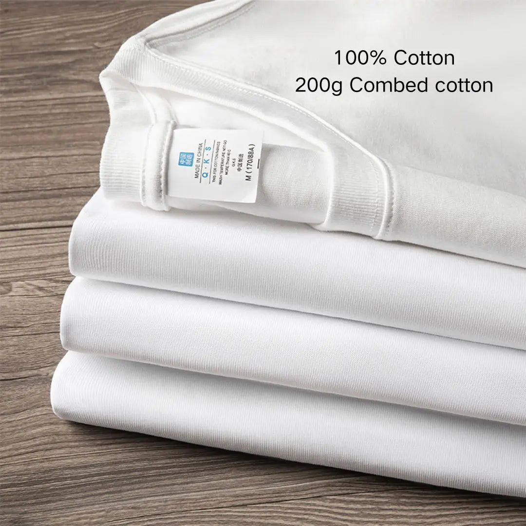 200G 100% Cotton T-shirts For Men solid color  Oversized Basic T Shirt Drop-Shoulder Tshirt Streetwear Tops monochrome Tee