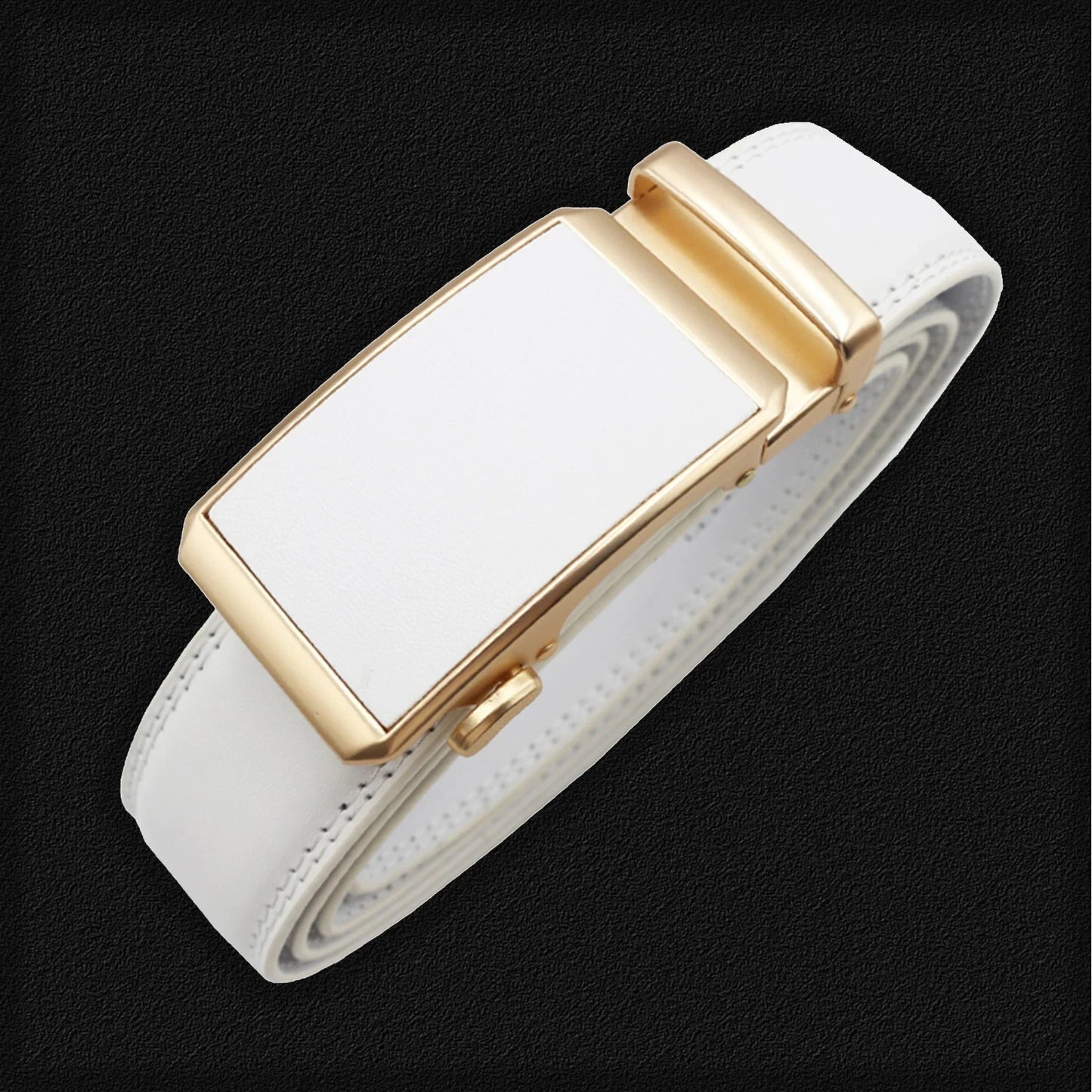 Men Automatic Buckle Belts Genuine Leather Belts for Business Men Luxury Black Strap Waistband New Fashion Brand Designer