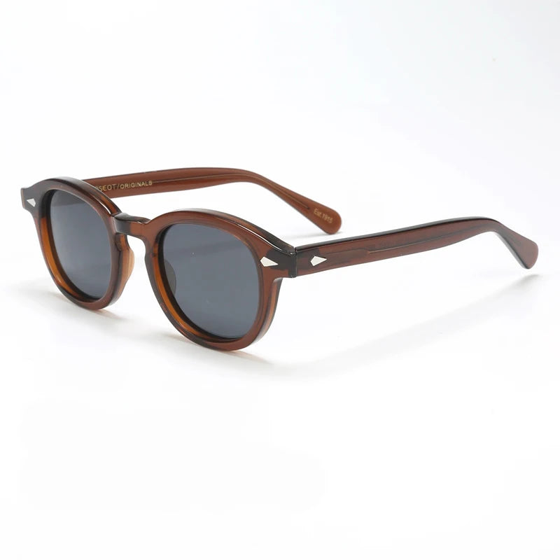 Men's Sunglasses Woman Johnny Depp Polarized Sun Glasses Acetate Frame Luxury Brand Vintage Driver's Shade