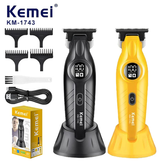 KM-1743 Professional Hair Clippers Set for Men Wireless USB Charging Hair Trimmer Machine Men's Professional Hair Clippers