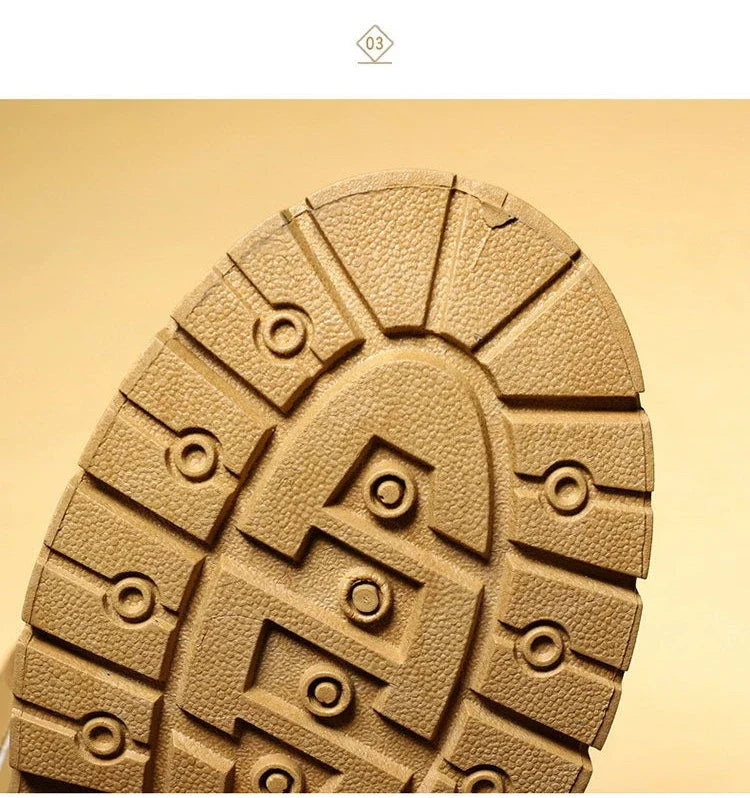 Men's Footwear Resistant Waterproof High-top Motorcycle Boots Soft Bottom Work Clothes Anti-slip Yellow Boots Men Cowboy Boots