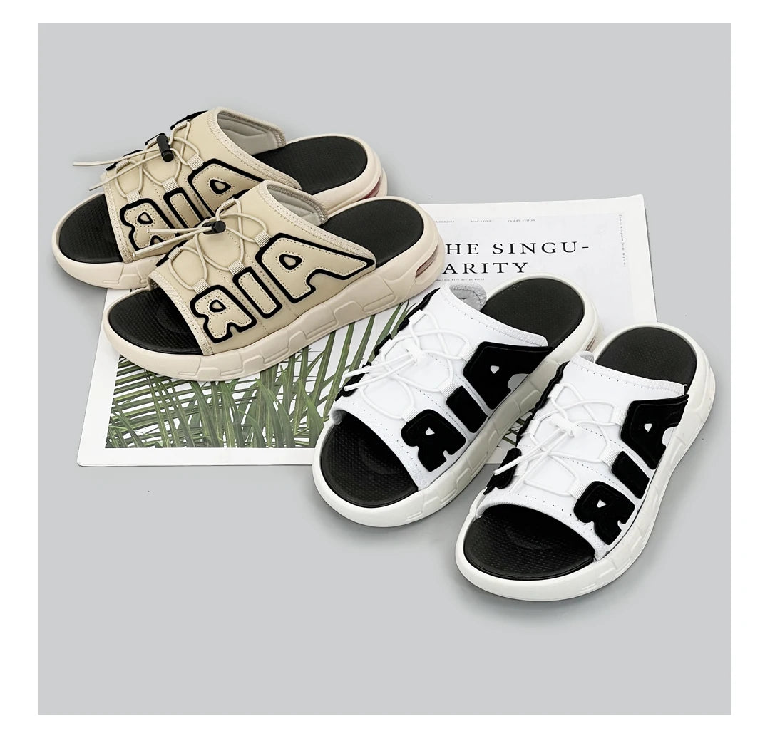 Men Fashionable Trendy Shoes Wooden Clogs Garden Shoes Outdoor Beach Sandals Flip Air Cushioned Summer Casual Shoes Men Slippers