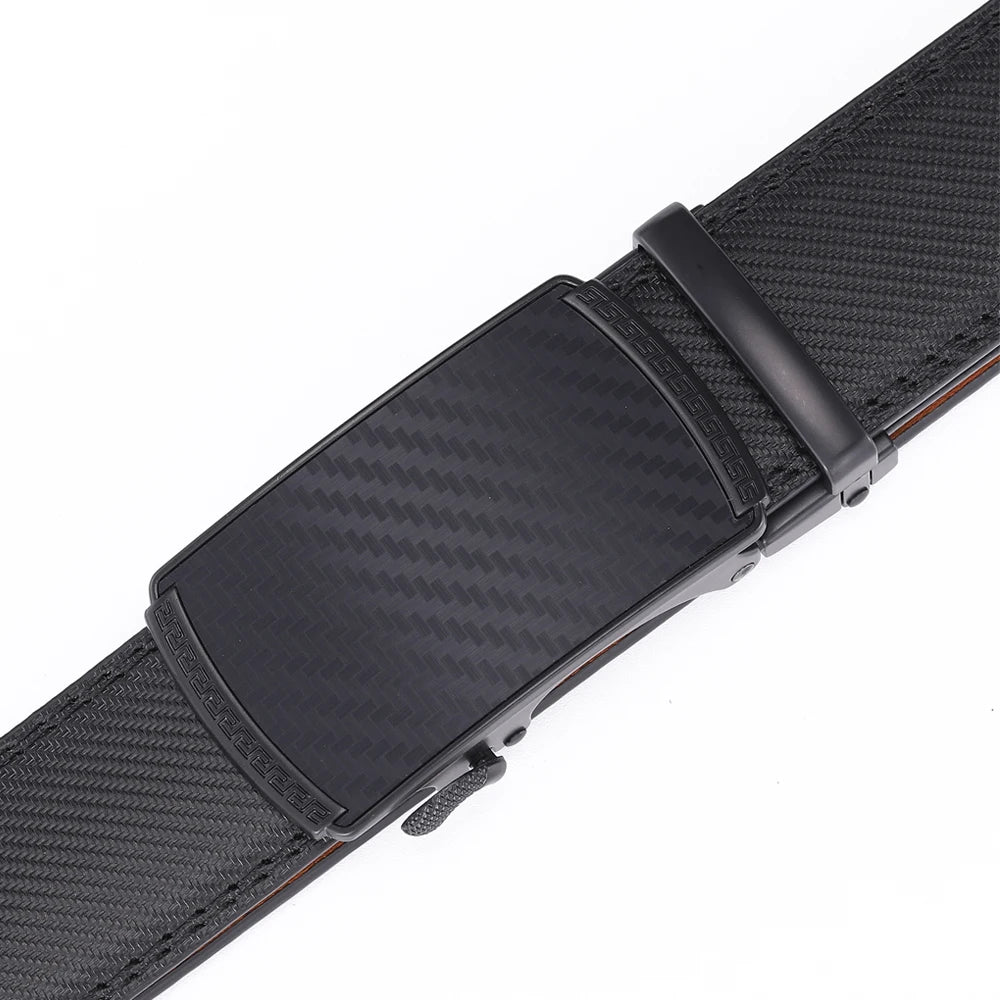 Men Leather Belt Alloy Automatic Buckle Male Belt Man Fashion Belts Genuine Leather Luxury Belts for Men Business Designer Blue