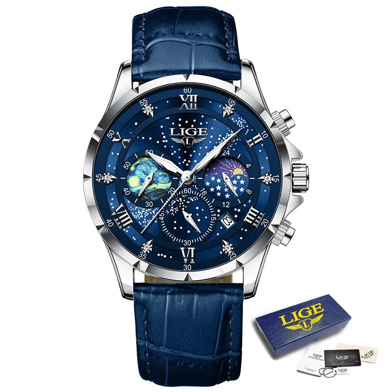 LIGE Top Brand Luxury Watches For Men Casual Business Quartz Mens Watch Fashion Waterproof Luminous Date Wristwatch Reloj Hombre