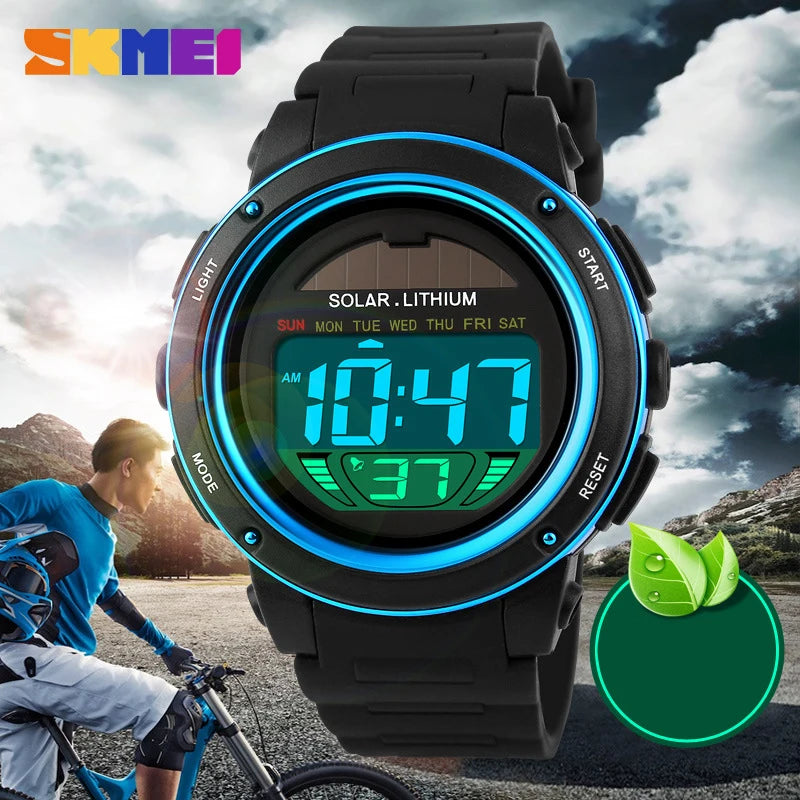 Men's Sports Watch - Waterproof Digital Wristwatch with Alarm, Shockproof - Outdoor Army Reloj Hombre
