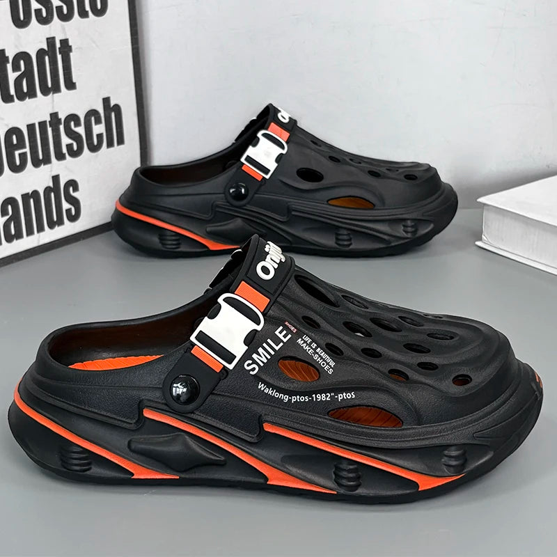 Fashion Men's Outdoor Sandals Slippers Beach Comfortable Clogs Soft Slides New Men Casual Shoes Garden Shoes Male Beach Slippers