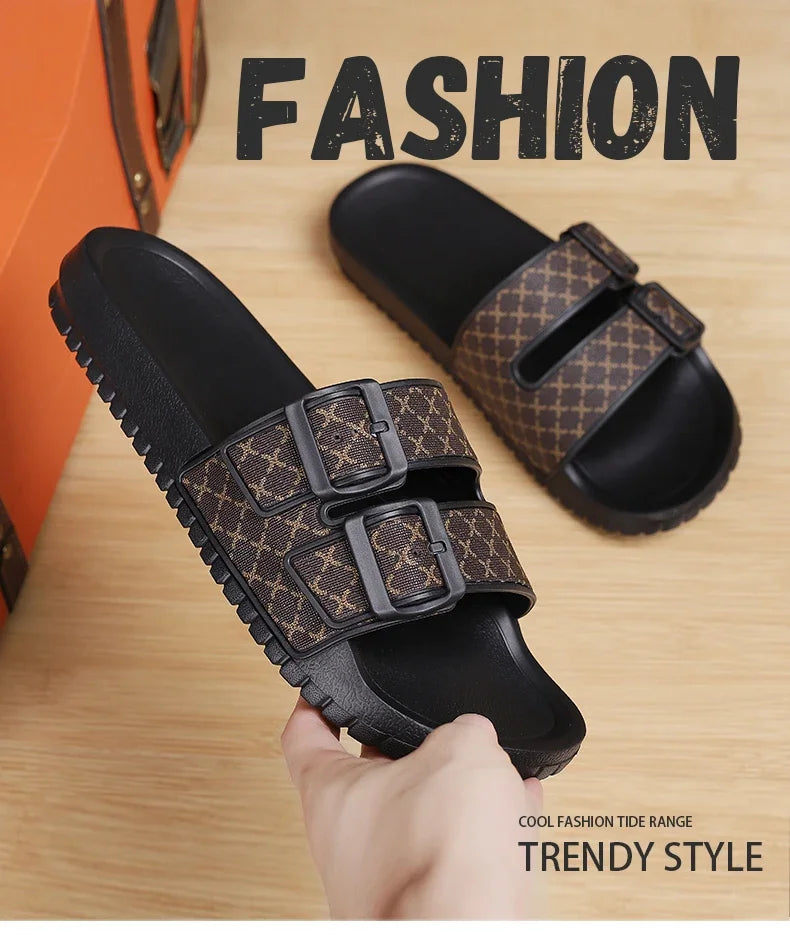 Summer Fashion Men Slippers Comfort Mens Sandals Non-slip Indoor Home Bathroom Slides Garden Shoes Outdoor Beach Casual Shoes