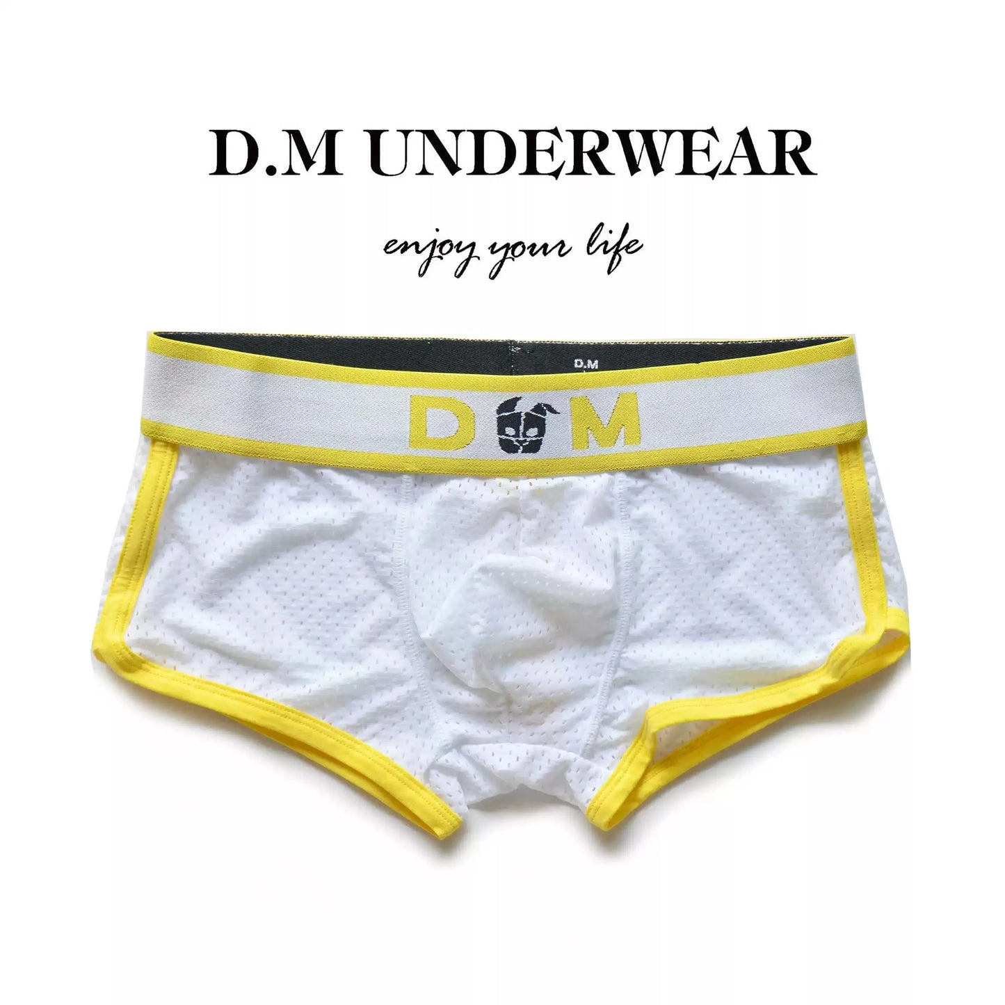 Men's Underwear Fashion Low Waist Sexy Flat Angle Pants Mesh Mesh Mesh Sports Youth Personalized Zipper Hollow Breathable