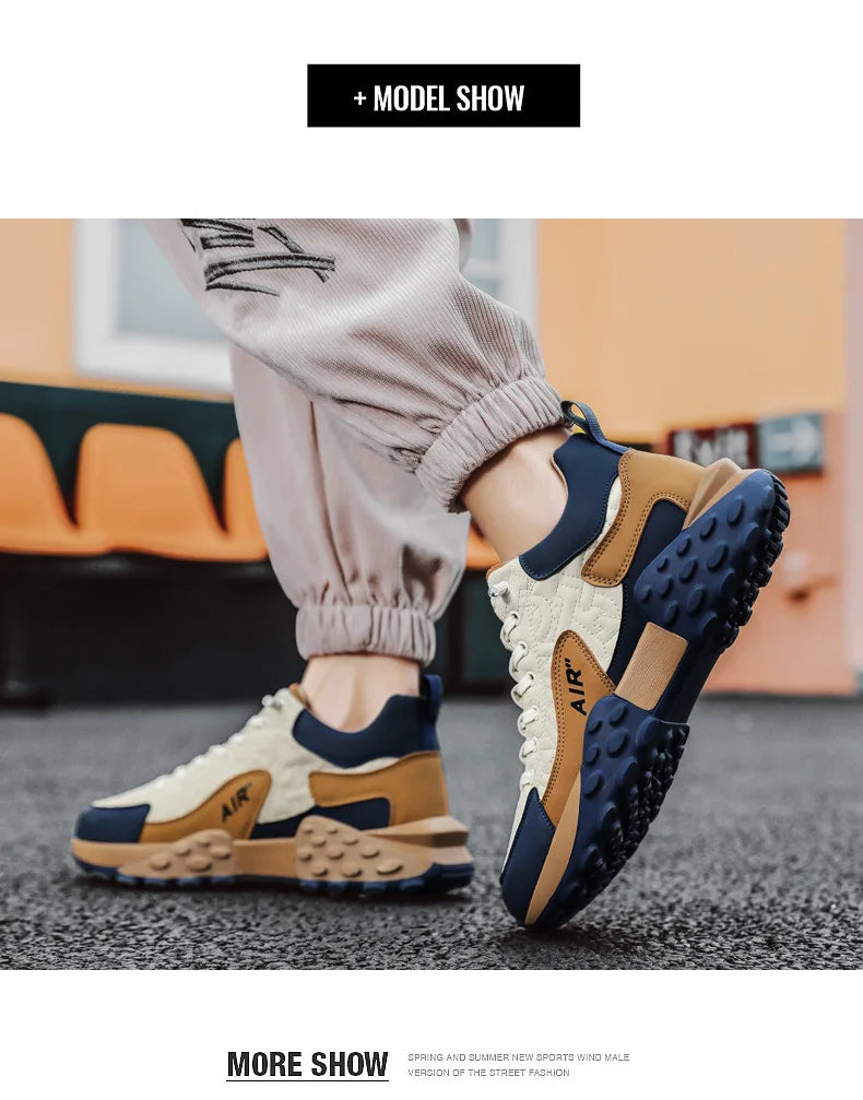 Brand Men's Sneakers Designer Comfortable Running Shoes for Men Outdoor Non-Slip Casual Shoes Fashion Platform Board Shoes Male