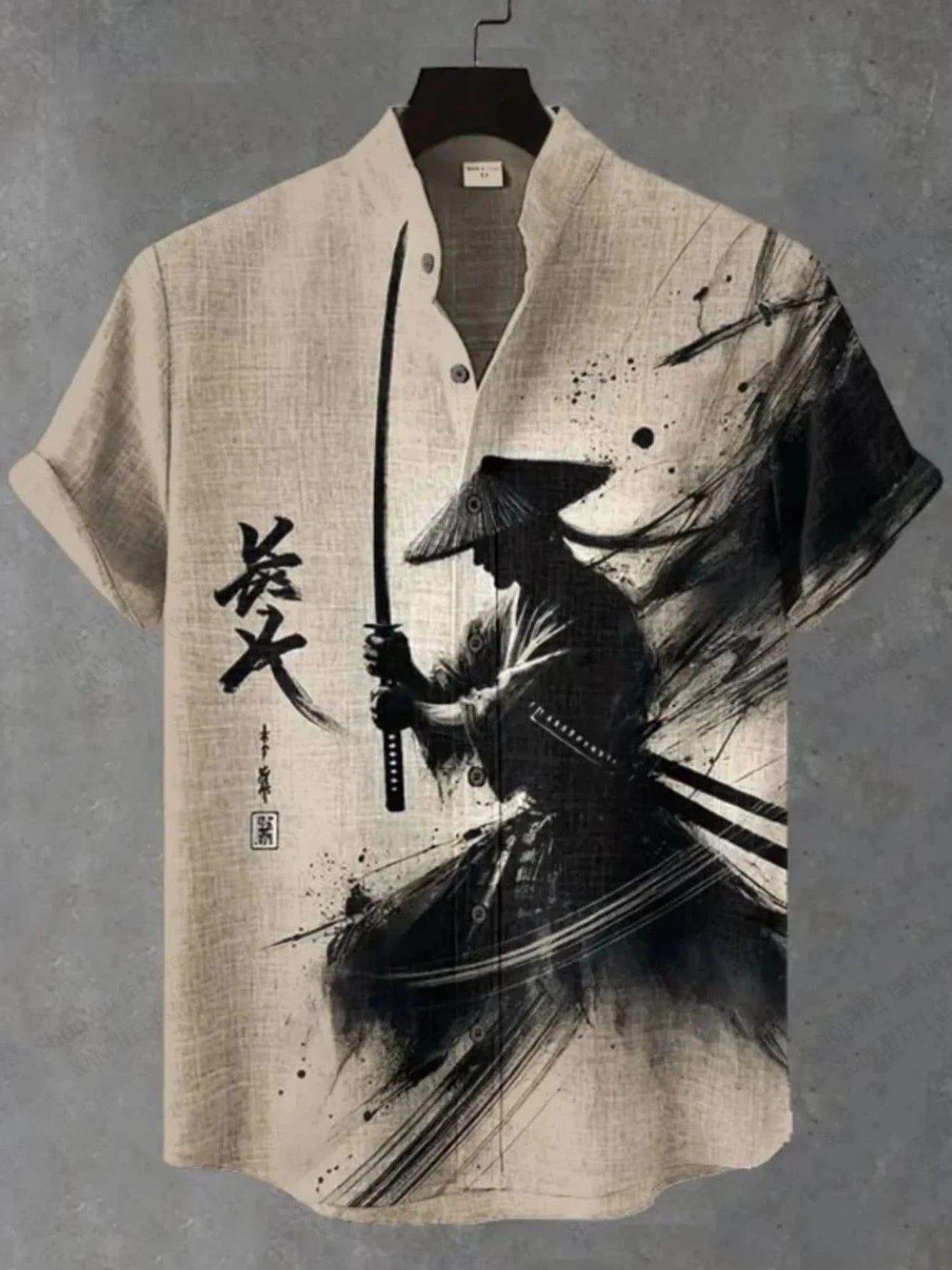 Japanese Style Samurai Cat 3d Print Hawaiian Shirt Men Women Fashion Short Sleeve single-breasted Casual Beach Shirts Men blouse