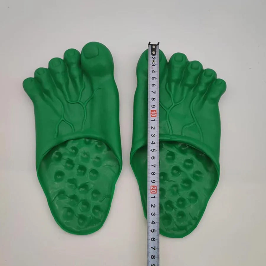 Funny Slippers Man Women Footwear Shoes Fashion Outdoor Beach Couple Slippers Role Playing Bigfoot Amazing Sandals Of The Hulk