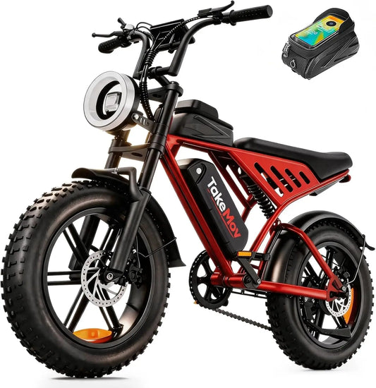 1500W 33MPH Electric Bike 60Miles NFC Password 48V15Ah UL2849 20" Fat Tire Full Suspension All-Terrain Custom