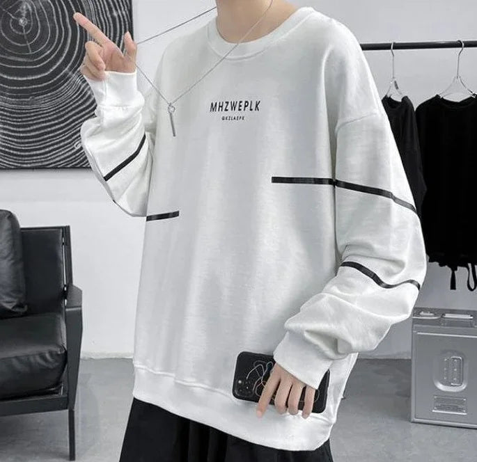 T Shirts for Men Streetwear Tops Baggy Aesthetic Male Clothes Hip Hop Stripe Regular Fit Cotton Designer Quotes Harajuku Fashion