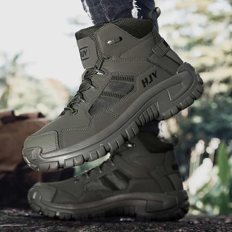 New Men's Boots Fashion Outdoor Boots Breathable Hiking Boots Autumn Shoes Sneakers lightweight Non-slip Men Desert Ankle Boots