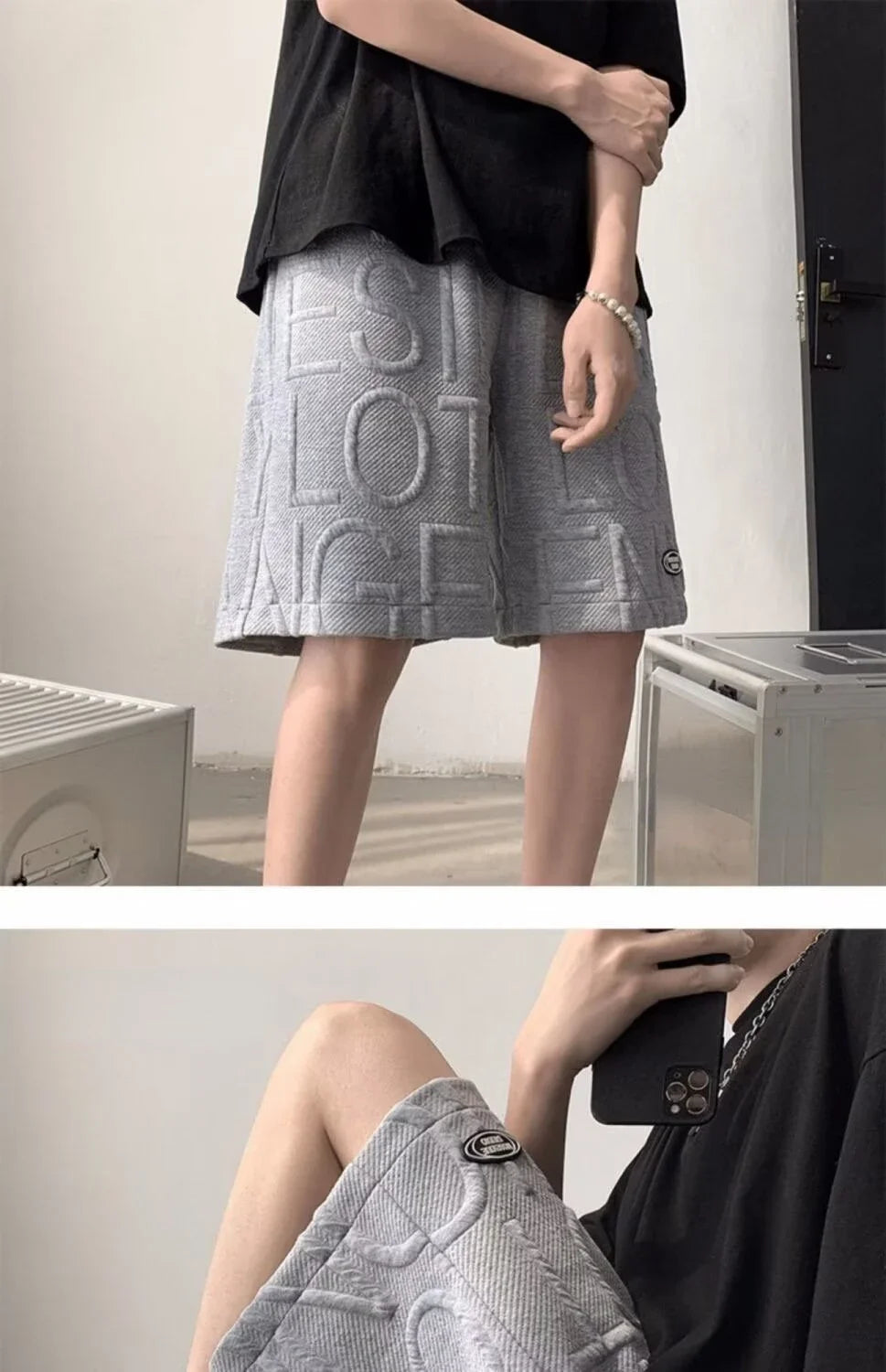 men's shorts Summer Running Casual Jogging Sport Short Pants Letter print Short for Men Drawstring Loose Dry Gym beach short man