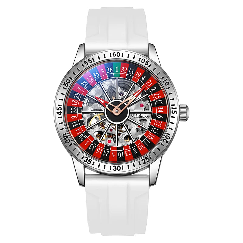 Men Mechanical Watch Automatic Luxury Gambling Rotating Plate Dial Wristwatch Man Casual Waterproof Luminous Clock Reloj Hombre