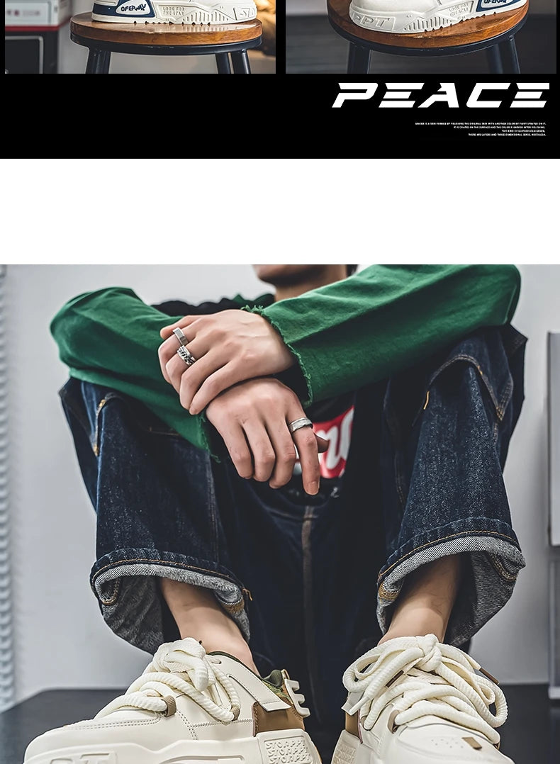 Shoes For Men Tennis Bread Hip-Hop Punk Skateboard Shoes Fashion Male Sneakers Couple Outdoor Sport Casual Shoes