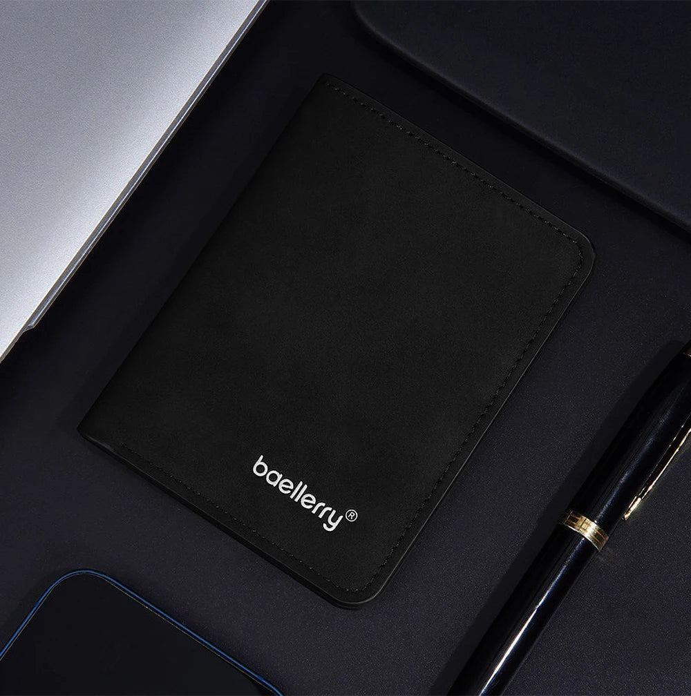 Baellerry Wallet for Men PU Leather Front Pocket Minimalist Money Clip Travel Essentials