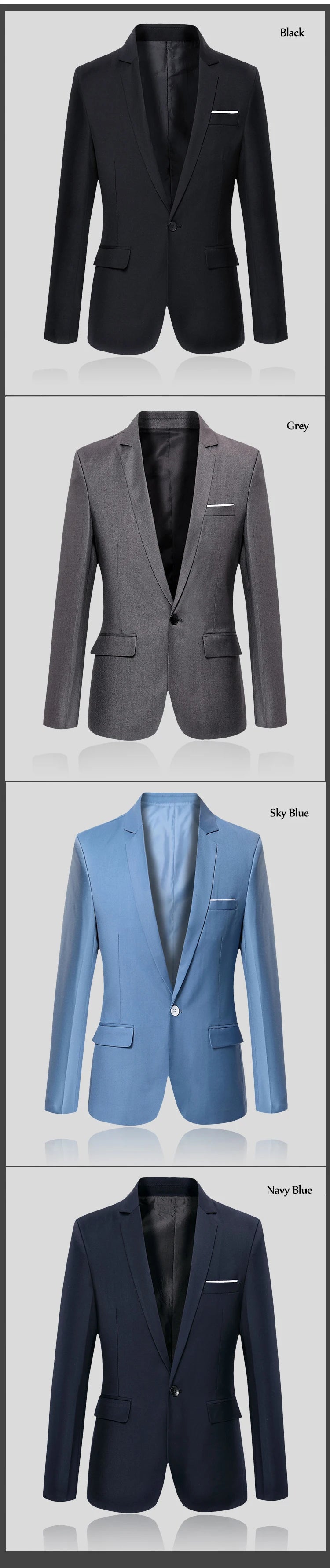 Men's Suit Jacket Casual Business Blazer Elegant Black Slim Fit Navy Blue Red Spring Autumn  Male Suits Blazer Coat