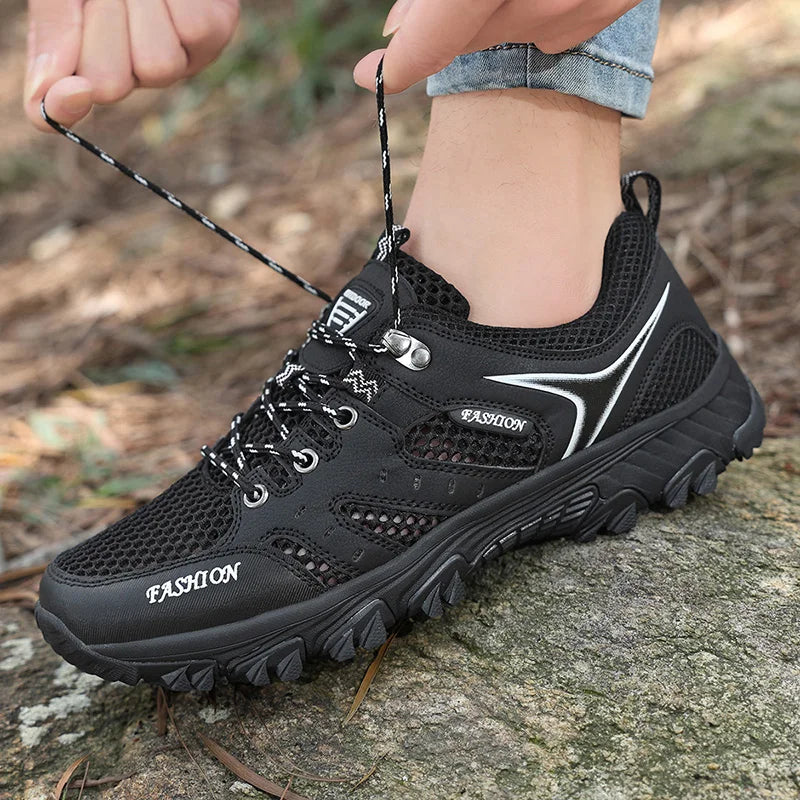 2025 Hiking Shoes for Men Non-slip Trekking Sneaker Spring Summer Breathable Rock Climbing Shoes Men Sport Outdoor Sneakers Man