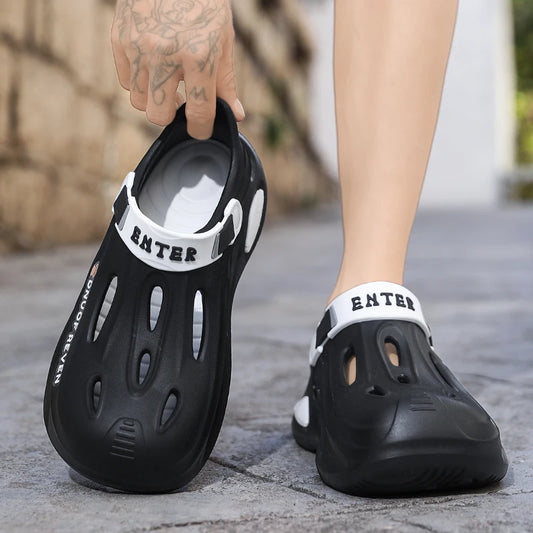 Men's Outdoor Sandals Sport Slippers Beach Slides Breathable Clogs Men Women Casual Garden Shoes Non-slip Men Outdoor Sandals