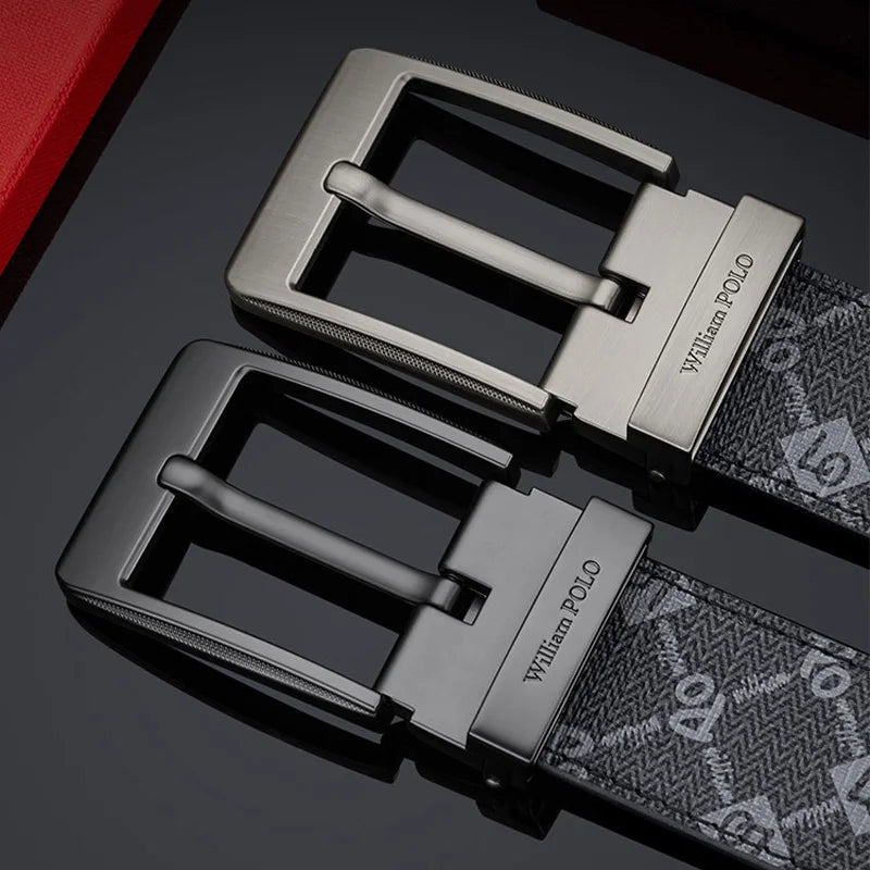 New men's pin - buckle belts, trendy business - casual and high - end belts for young men