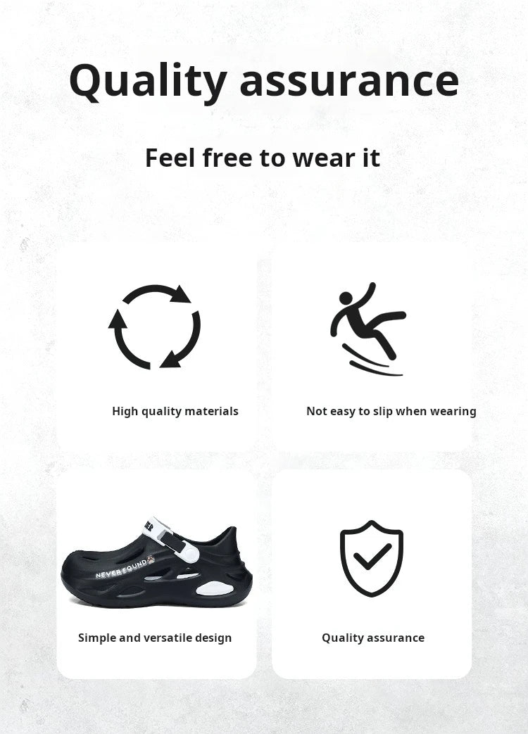 Men's Outdoor Sandals Sport Slippers Beach Slides Breathable Clogs Men Women Casual Garden Shoes Non-slip Men Outdoor Sandals