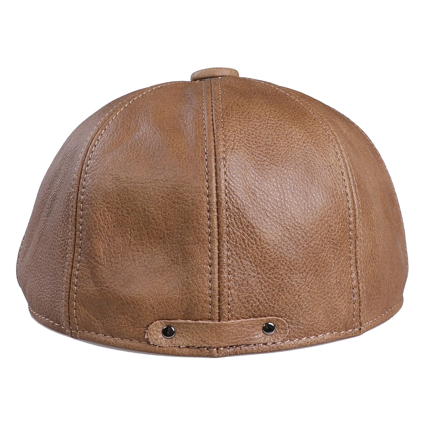 BOONJOVIA Men's Newsboy Flat Cap 100% Genuine Cowhide Leather Gatsby Ivy Golf Cabbie Driving Hat 8 Panels Classic Design