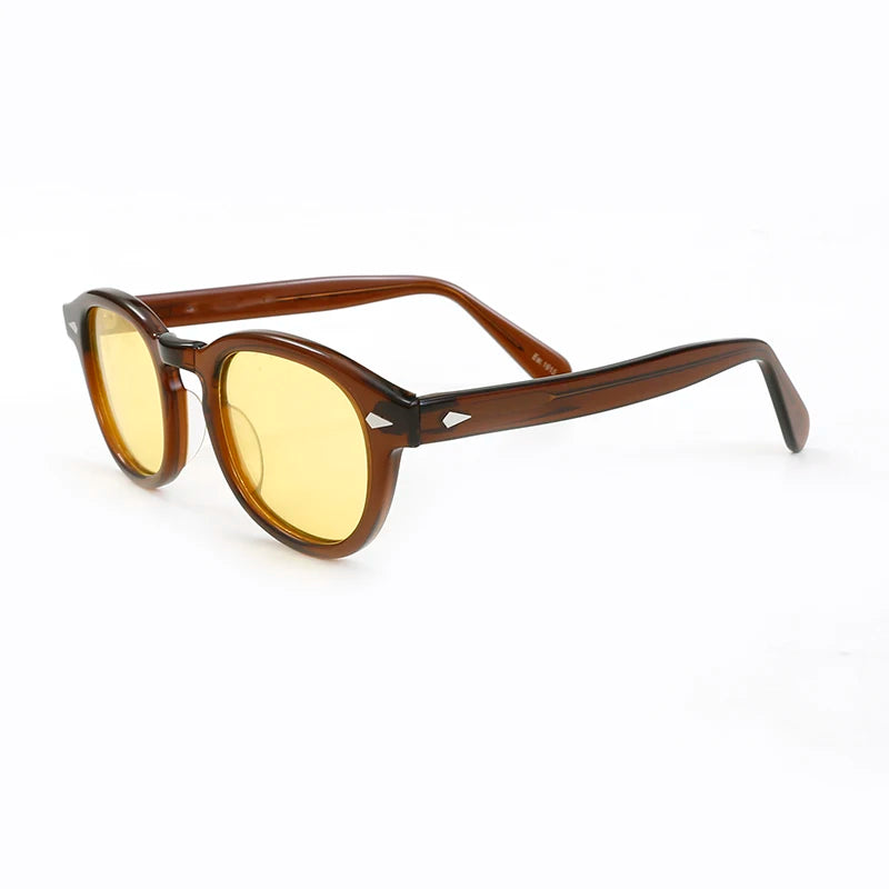 Men's Sunglasses Woman Johnny Depp Polarized Sun Glasses Acetate Frame Luxury Brand Vintage Driver's Shade