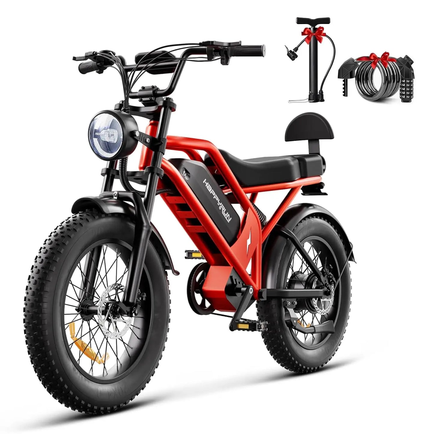 1500W 48V 18Ah Fat Tire Electric Bike 32MPH 68Mi 7-Speed All-Terrain 20in, Customized