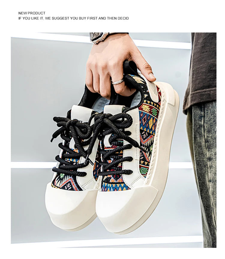 Trendy Street Style Lace Up Sneakers for Men Outdoor Activities Shoes Обувь Skate Shoes for Men Comfy Non Slip Casual Sneakers