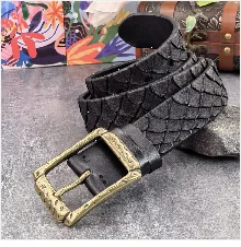 Brass Owl Belt Buckle Yellow Belts For Men Ceinture Homme Men Leather Belt Cowboy Jeans Male Leather Belt Strap Wide MBT0106