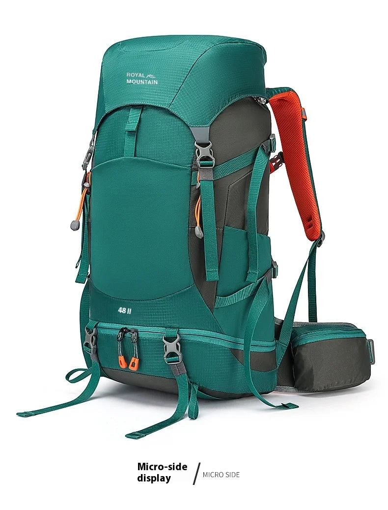 48L Camping Backpack Travel Bag For Men Large Capacity Outdoor Sport Trekking Hiking Mountaineering Shoulder Bag with Rain cover