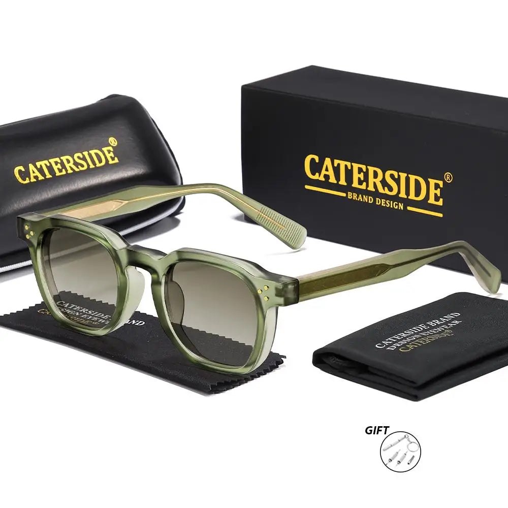 CATERSIDE Fashion Prescription Sunglasses 1.56 Refractive Index Lens Men's Small  Square Frame Women's Optical Sun Glasses