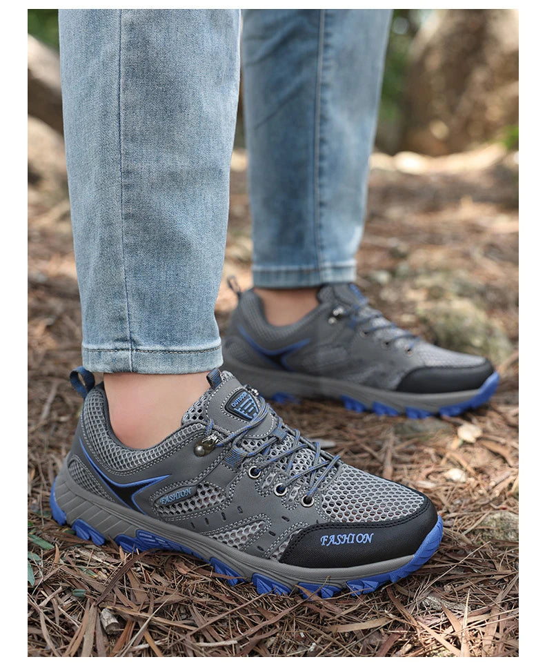 2025 Hiking Shoes for Men Non-slip Trekking Sneaker Spring Summer Breathable Rock Climbing Shoes Men Sport Outdoor Sneakers Man