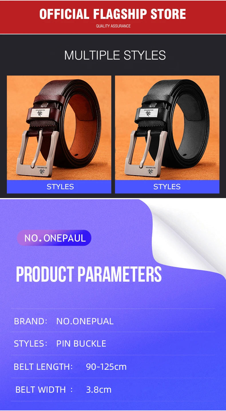 2025New Men's  Leather Belts Luxury Strap Male Belts For Fashion Classice Vintage Pin Buckle Men Belt High Quality