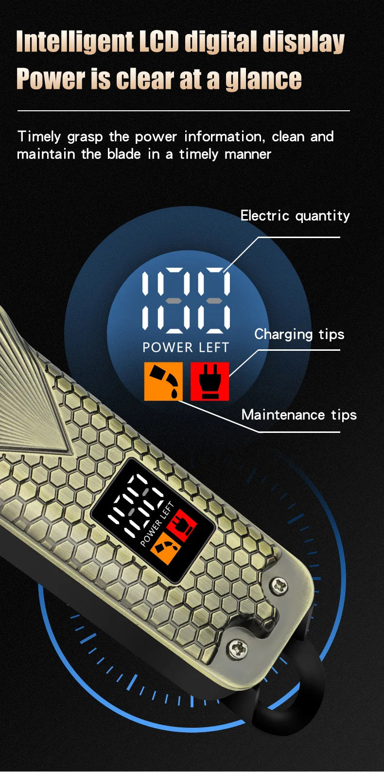 Professional Clippers and Trimmers Set,Beard Trimmer, Barber Clippers, Rechargeable Electric Shaver Hair Clippers for Men