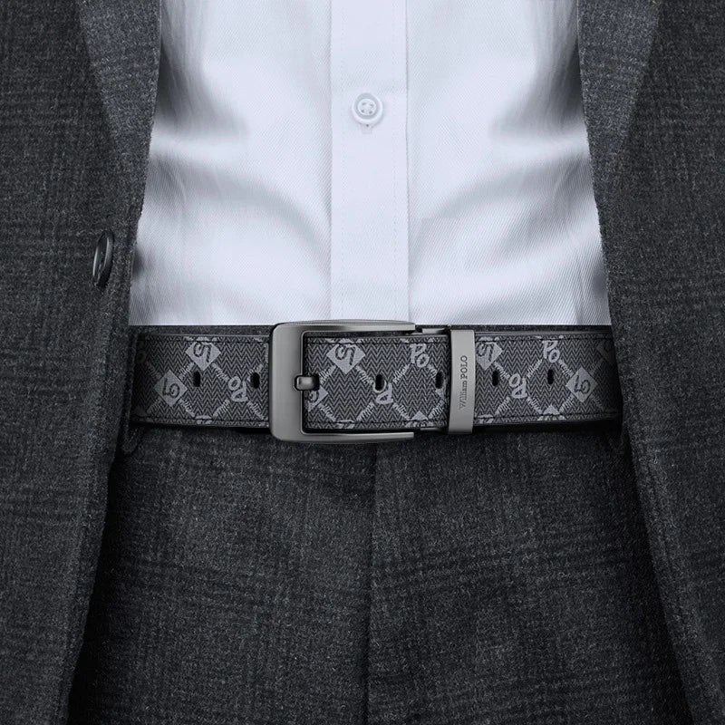 New men's pin - buckle belts, trendy business - casual and high - end belts for young men