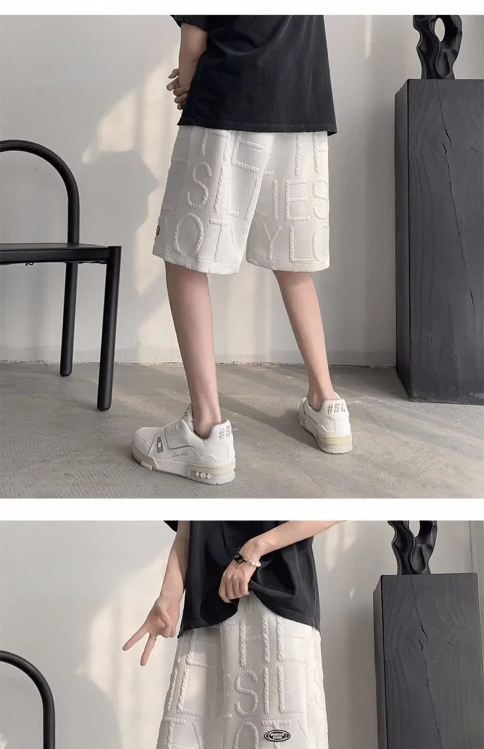 men's shorts Summer Running Casual Jogging Sport Short Pants Letter print Short for Men Drawstring Loose Dry Gym beach short man