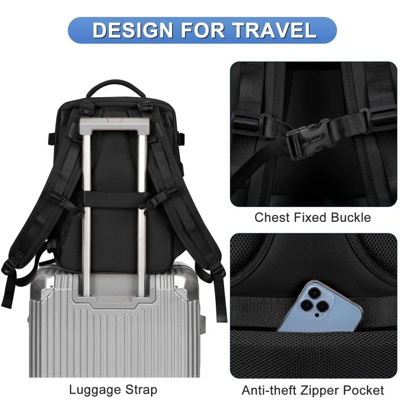 Large Capacity Fashion Travel Backpack for Men and Women Multi-Functional Casual Laptop Cabin Bag Handmade Luggage