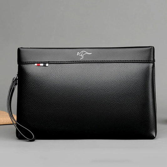 Luxury Brand Business Men Wallet Leather Man Clutch Bag Coins Pocket Purse Casual Envelope Long Wallets Male Handy Bag For IPAD