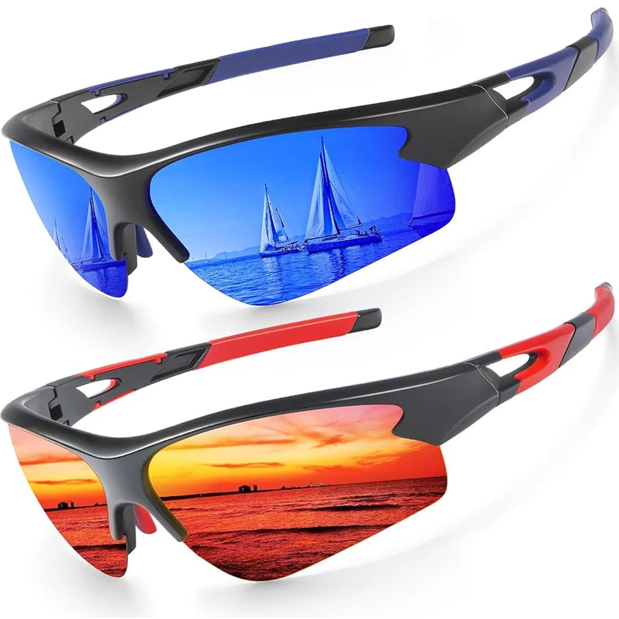 Sports Sunglasses for Men Women Fashion Lightweight Mens Sunglasses UV Protection for Outdoors