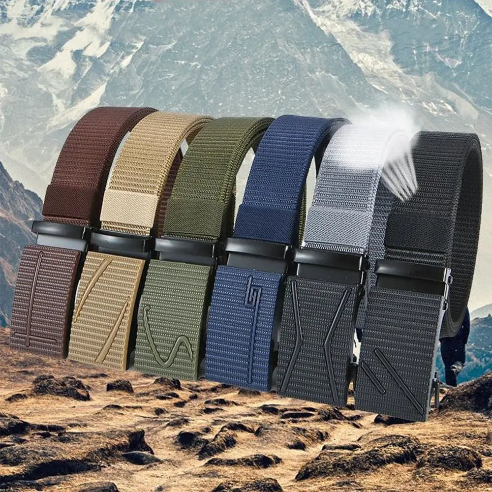 Men Belt Alloy Buckle Breathable Elastic Belts For Men Cowboy Designer Belt Outdoor Tactical Belt Gifts