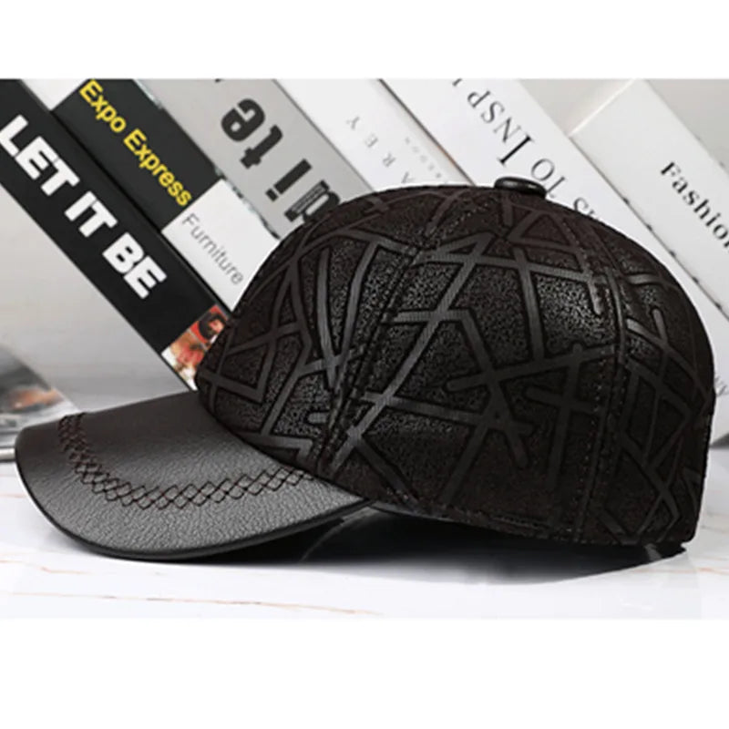 Natural Genuine Leather Hat Autumn Sheepskin Baseball Caps For Men And Women Party Hats Fashion Personality Brands Leather Cap