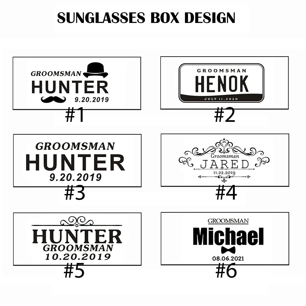 Personalized Wooden Sunglasses Custom Bachelor Party Gift Engraved Best Man Sunglasses Wooden Box Groomsmen Father's Day Gift
